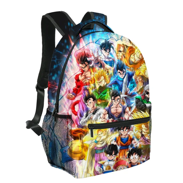 Dragon Ball Backpack Sports Canvas Anime Print Cartoon nylon Sun Goku  Double Shoulder Strap Portable Travel Storage Student Bag - AliExpress