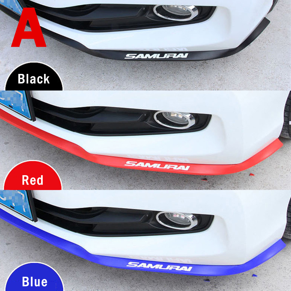 Universal Auto Stoßstange Lip Splitter Schutz 2,5 m Front Stoßstange Gummi Lip Streifen Außen Form Blau Auto Styling Body Kits rot – Detail 3