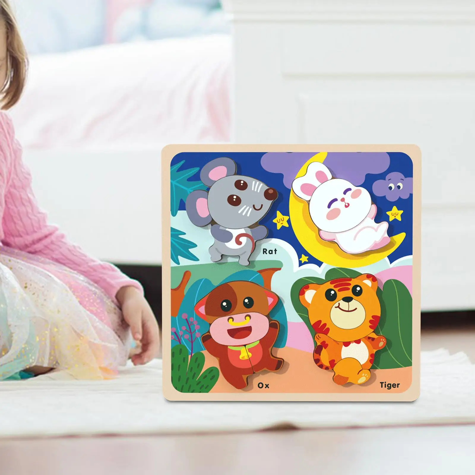 Wooden Animal Puzzles Jigsaw Board Learning Activities for Party Toys