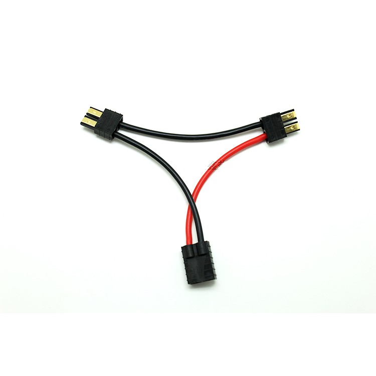 TRX Connector Series Y Splitter Cable Female Male Plug Adapter 12AWG 100mm For RC Car Lipo Battery