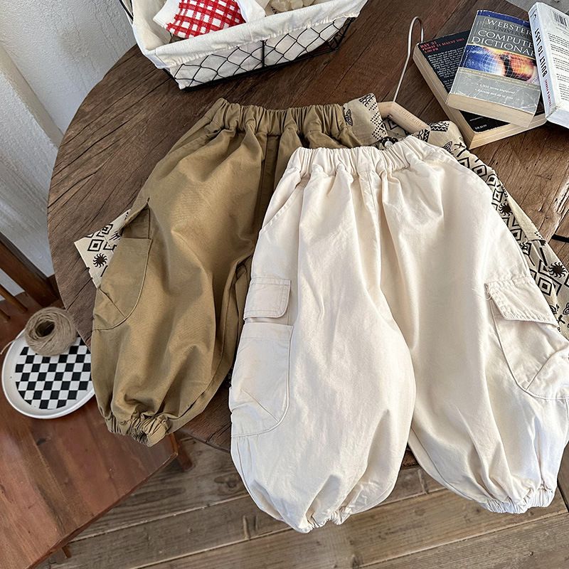 Kinder hosen Overalls Frühling und Sommer 2023 koreanischen Stil lose Jungen und Mädchen Baby Bloomers coole schöne Kinder modische Hosen – Detail 6