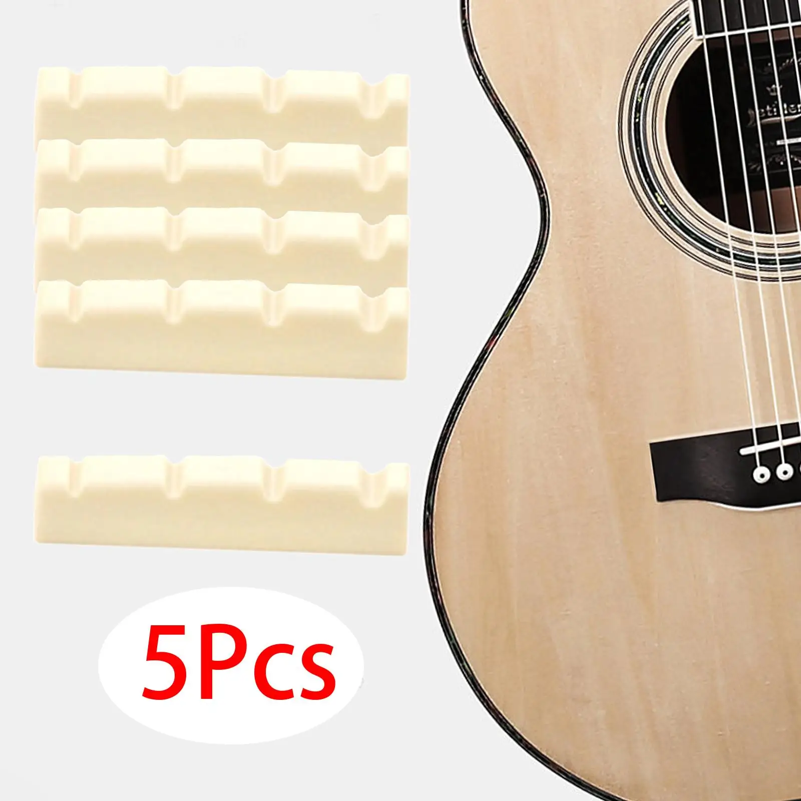 5Pcs Bass Guitar Nut Accessories Jazz 4 String Portable DIY String Instrument strings Replacement Parts for Bass Guitar
