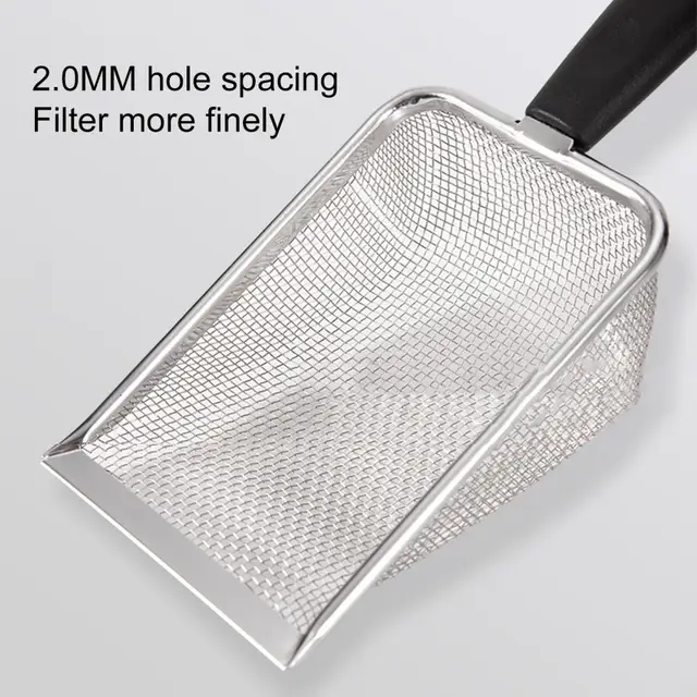 Reptile Stainless Steel Sand Scoop Metal Shovel Sifter Fine Mesh Terrarium  Substrate Cleaner Corner Sifter Cleaner - AliExpress