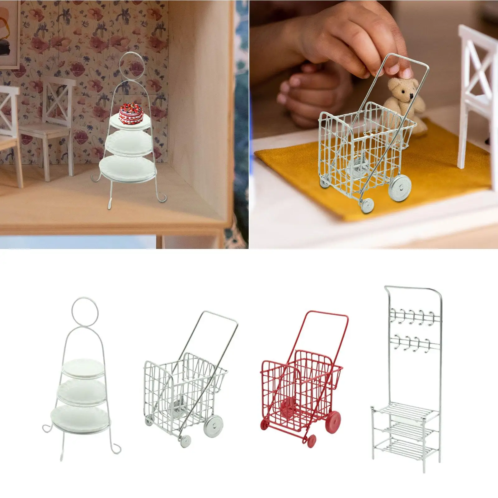 1/12 Miniature Dollhouse Accessories Life Scene Playing House Toys Dollhouse Decor for Mini House Model Girls Boys Gifts Decor