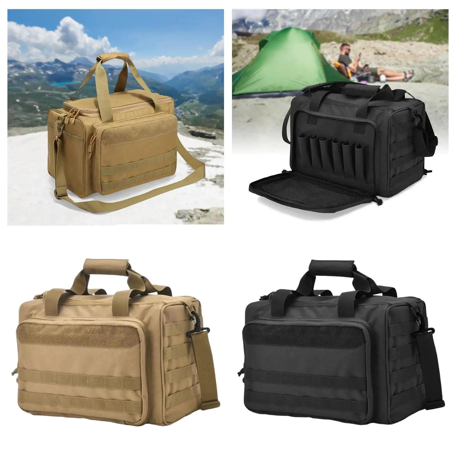 Range Bag Handbag Large Capacity Luggage Bag Tote  Outdoor  Resistant Shoulder Bag Travel Duffel Bag for Hiking Climbing