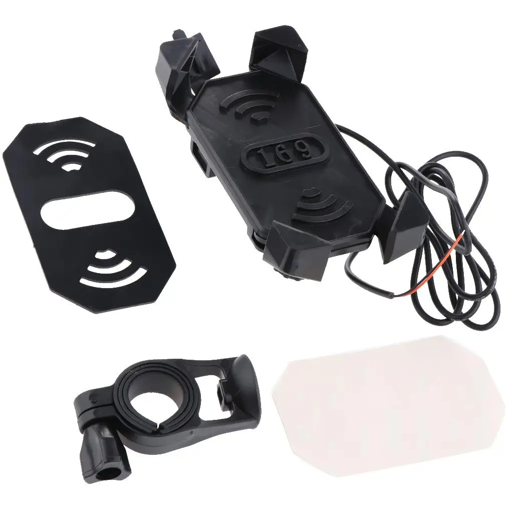 Universal Bicycle Motorcycle Phone Mount Holder with USB Interface   Fits for 4- Phones