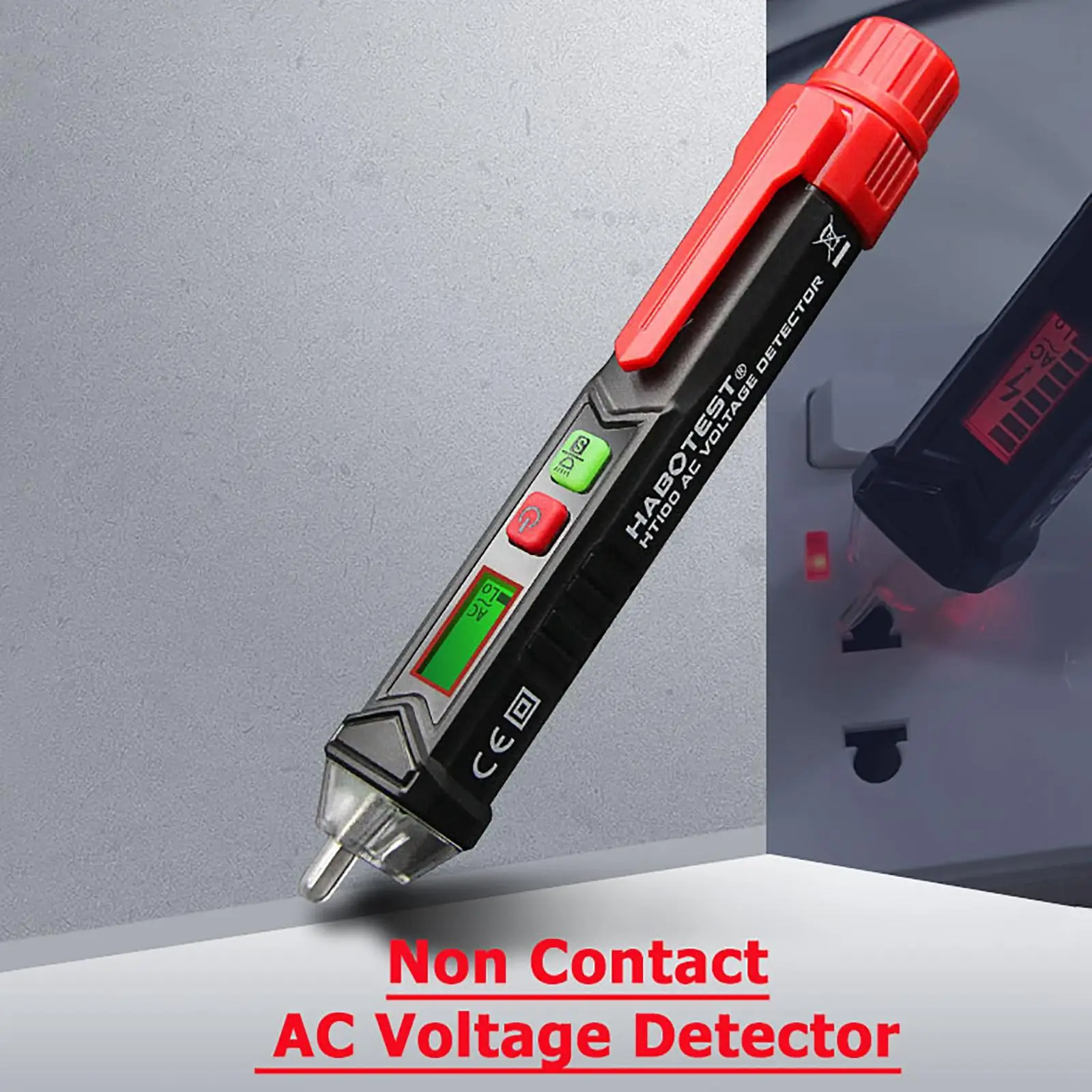 Non-Contt  Voltage  Tester Pen LCD Display with LED Flashlight High Sensitivity Portable for Household Power Check