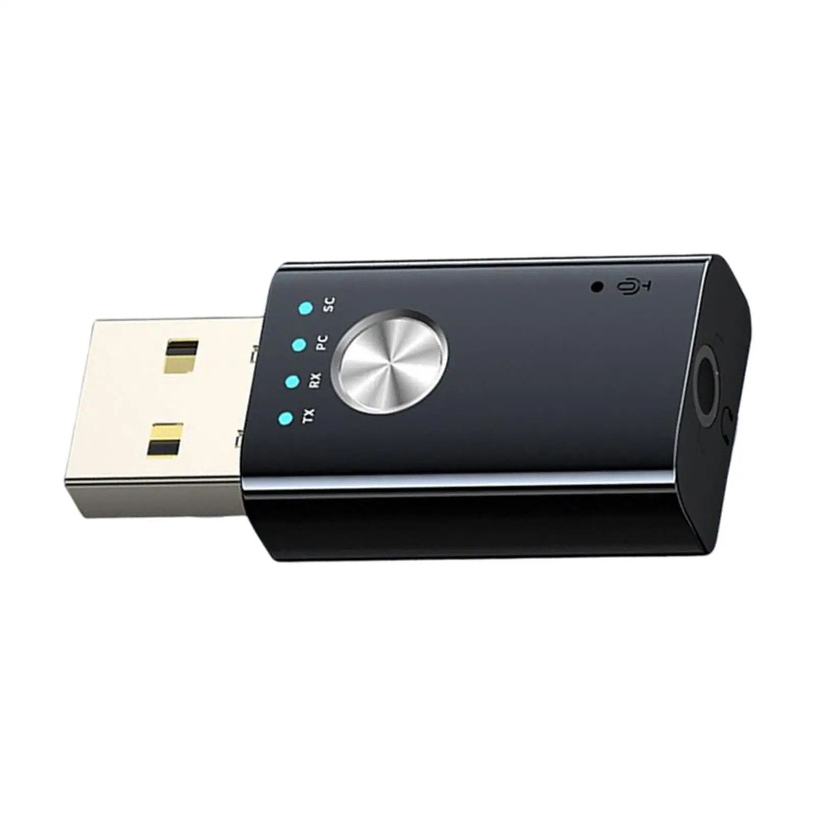 Mini 4 in 1 USB Bluetooth 5.0 Transmitter Receiver Sound Card Mode 3.5mm AUX HiFi Audio Wireless Audio Adapter Power by USB