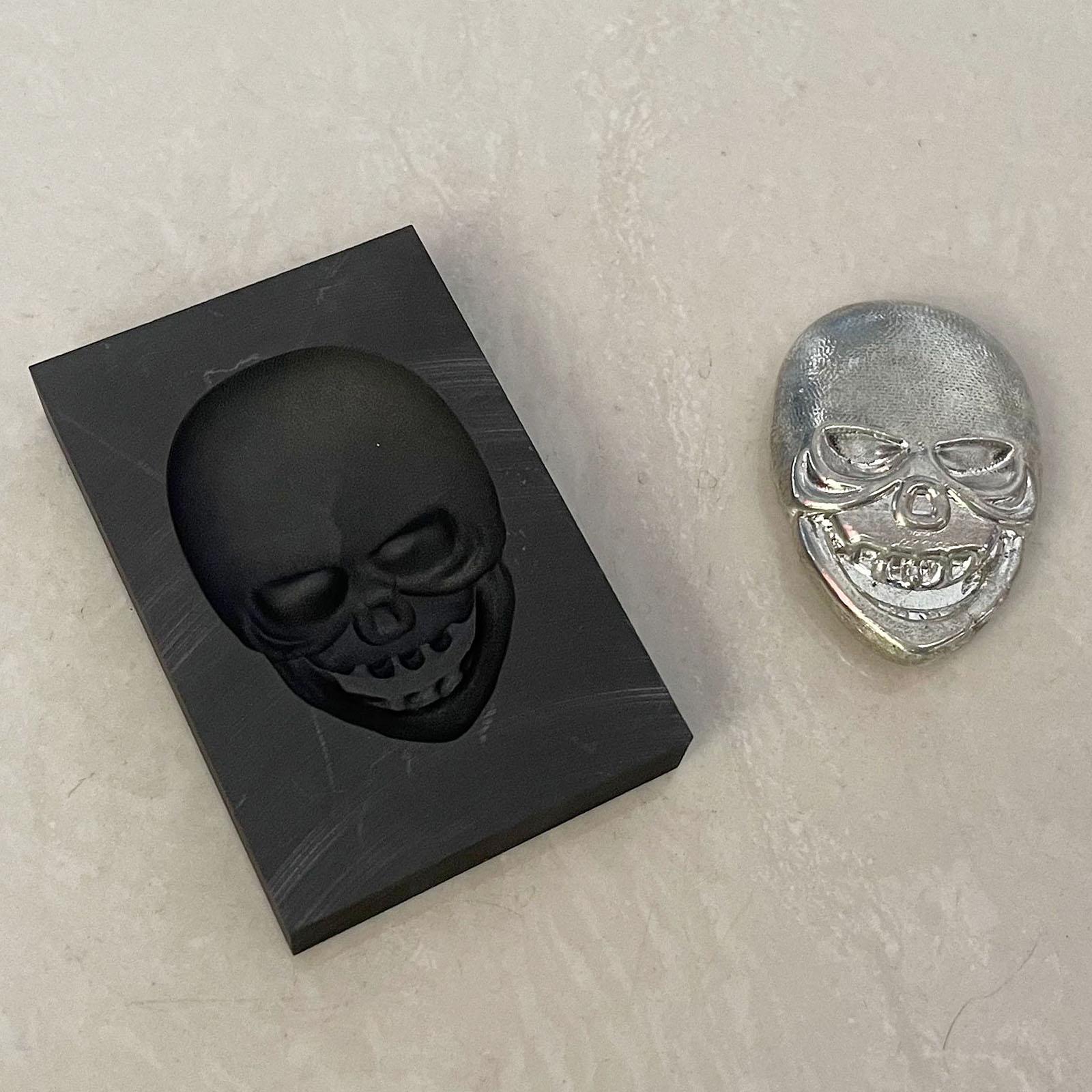 3D Graphite Ingot Mold Skull Metal Gold Silver Copper Tin for Melting Casting Refining