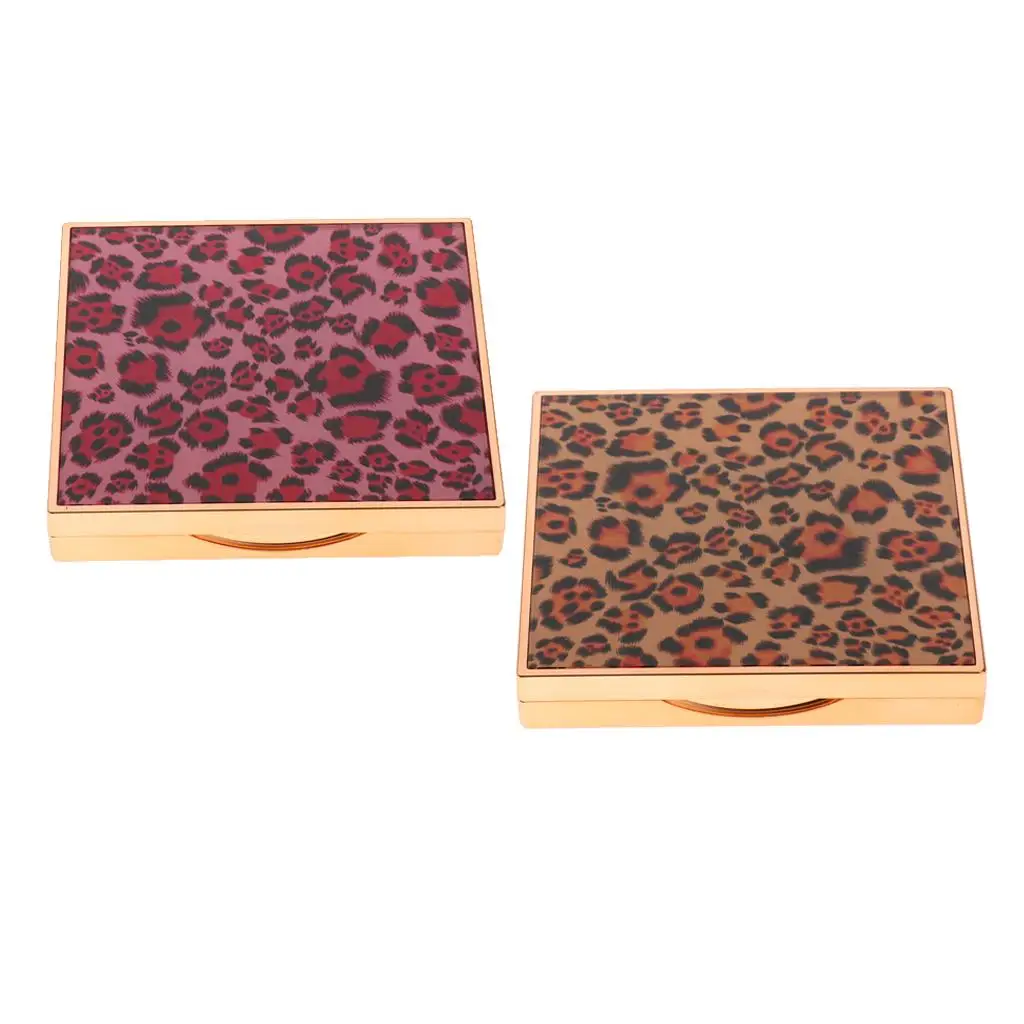 Fashion Leopard Print Empty DIY for Eyeshadow Blusher Concealer Powder Cosmetic Container 9 Slots