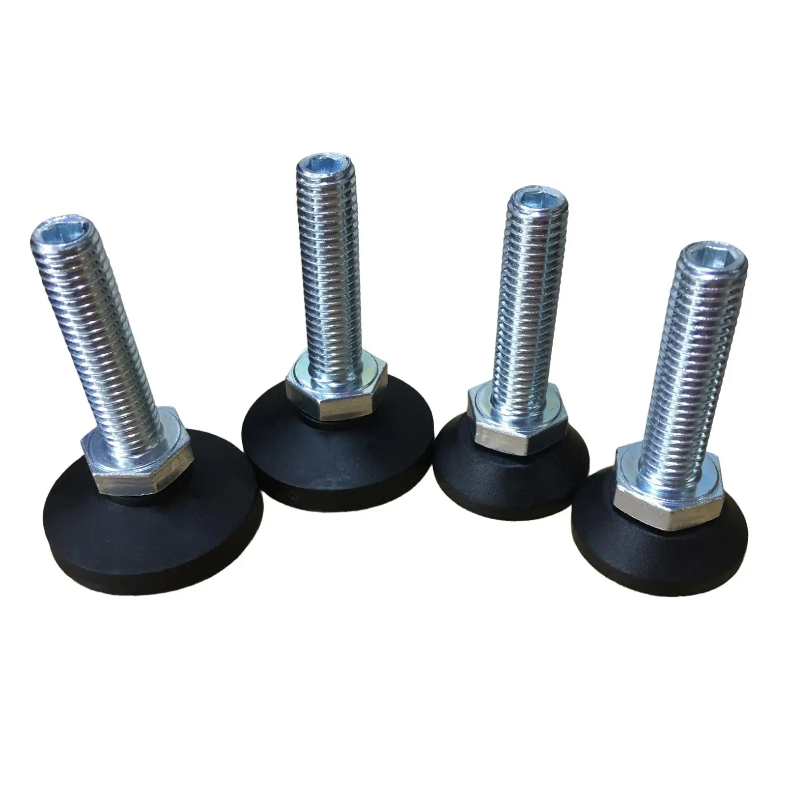 4 Pieces Adjustable Furniture Leveling Feets M10 Threaded Nonslip Adjustable Heavy Duty Furniture Legs Levelers for Bench Table