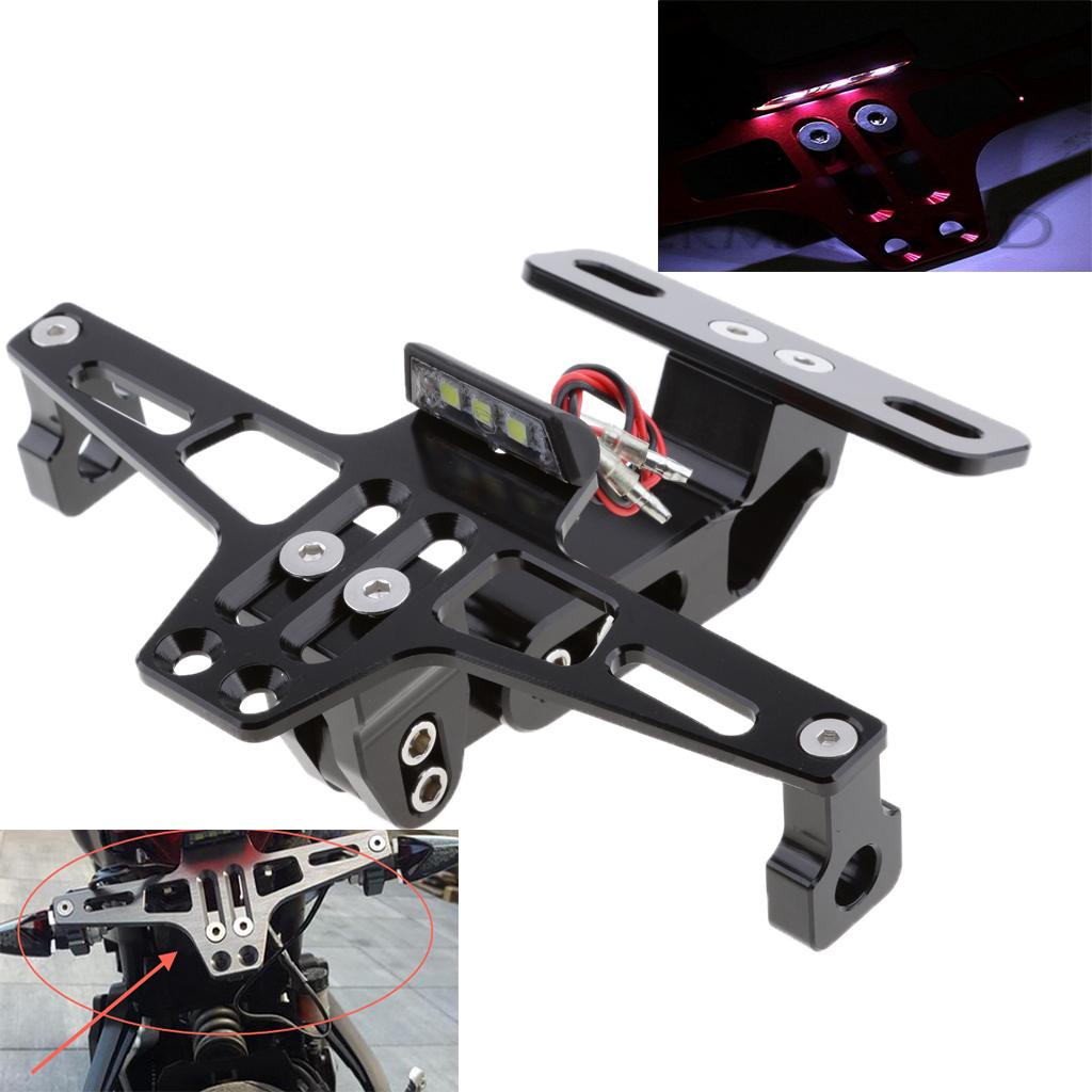 Universal CNC Motorcycle Rear  Plate Frame Adjustable Bracket