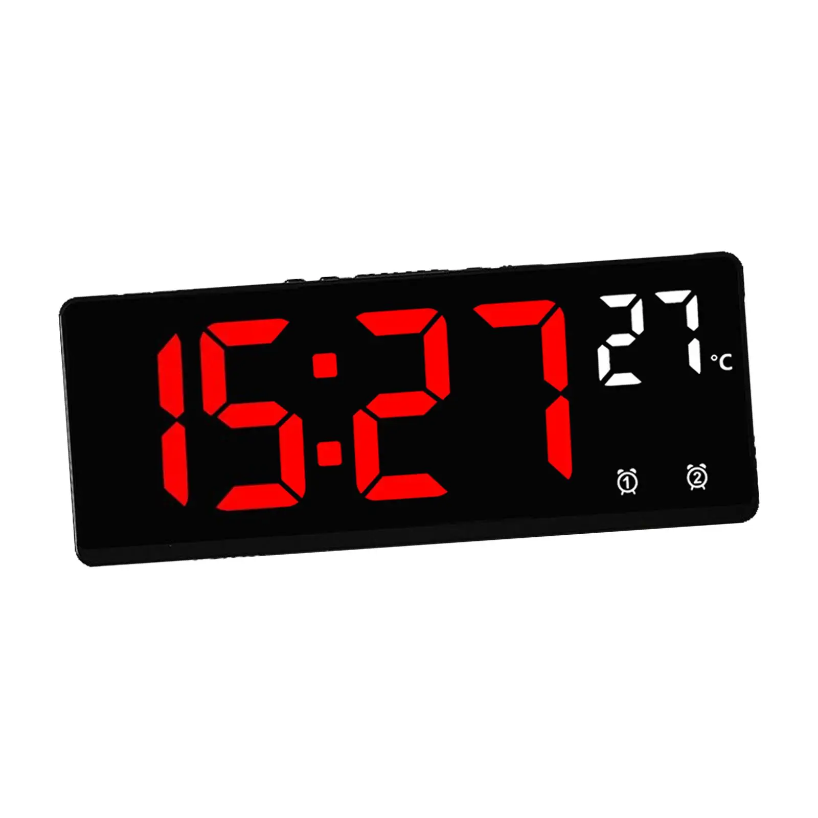 Digital Alarm Clock Simple Dimmable Large Display for Office Bedroom