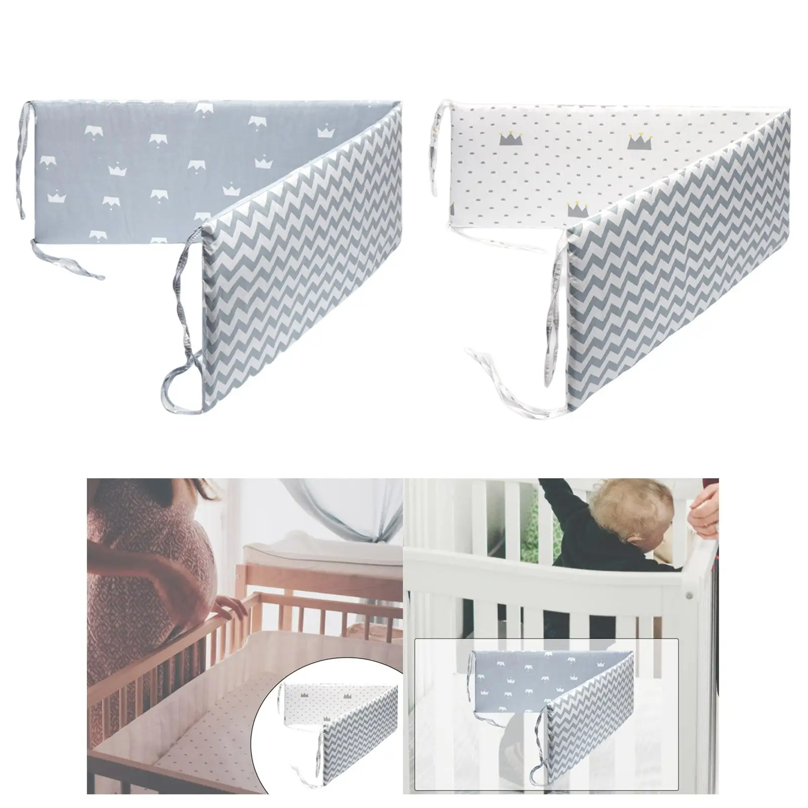Cotton Baby Bed Bumper Crib Surrounding Barriers Crib Cushion for Baby Toddler Newborn