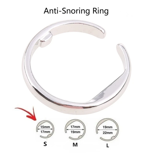 Anti Snoring Ring, Stopper Sleeping Breath Aid Device Reusable Finger Ring  Sleep Aid Tool for Men Women(L)