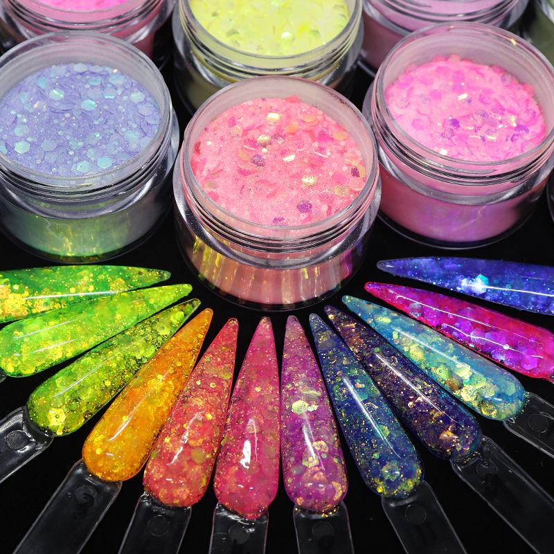 Best of 15g Nail Art Acrylic Powder Mixed Mermaid Hexagon Chunky Glitter Sequins For Nail Extended Builder Sculpture Gel Polish Manicure Reviews & Tips