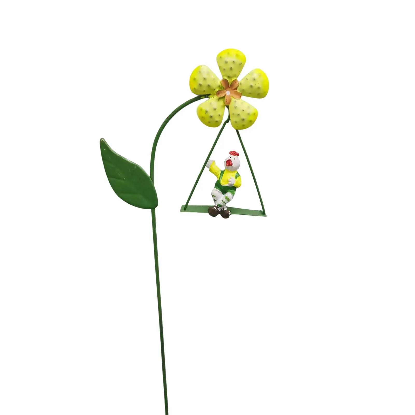 Imitation Plant Flower Decor, Swing Ornament, Creative Iron Artificial Miniature