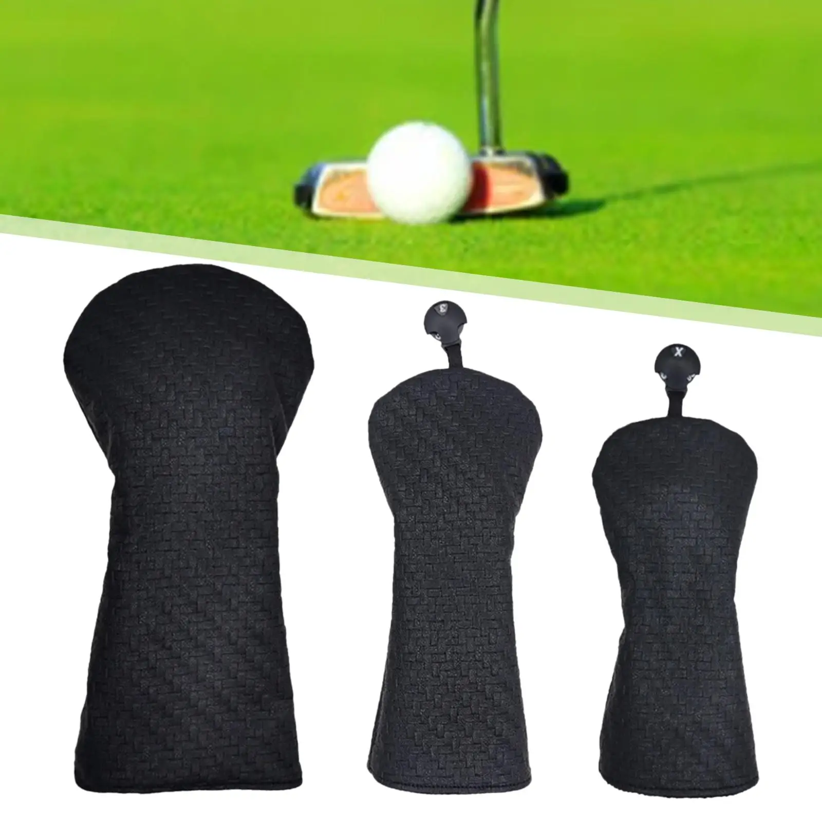 Golf Pole Headcover Equipment Protector Wedges Wrapped for Golf Training