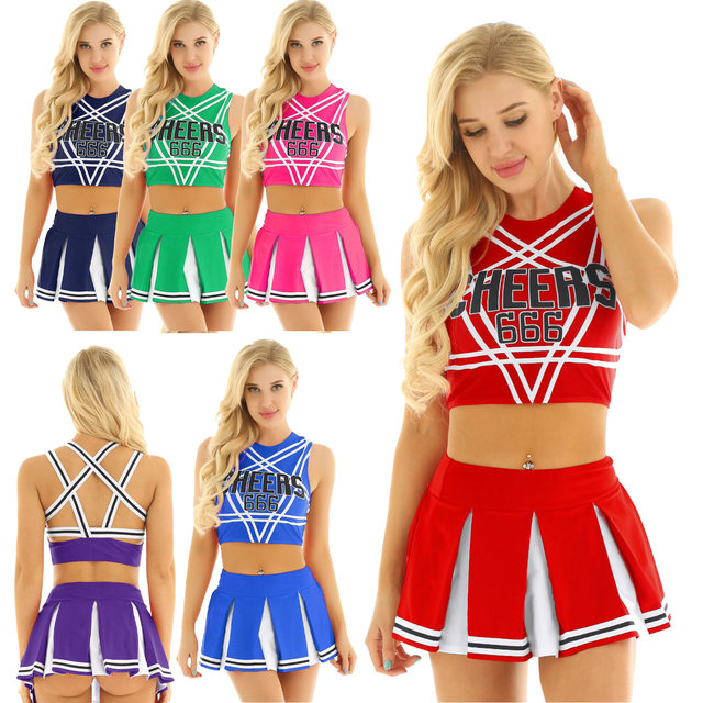 Devils 666 Cheerleading Costume for Adults Deinfluencer Cosplay Uniform Red  Sleeveless Cheerleader Pleated Skirt Dress - AliExpress