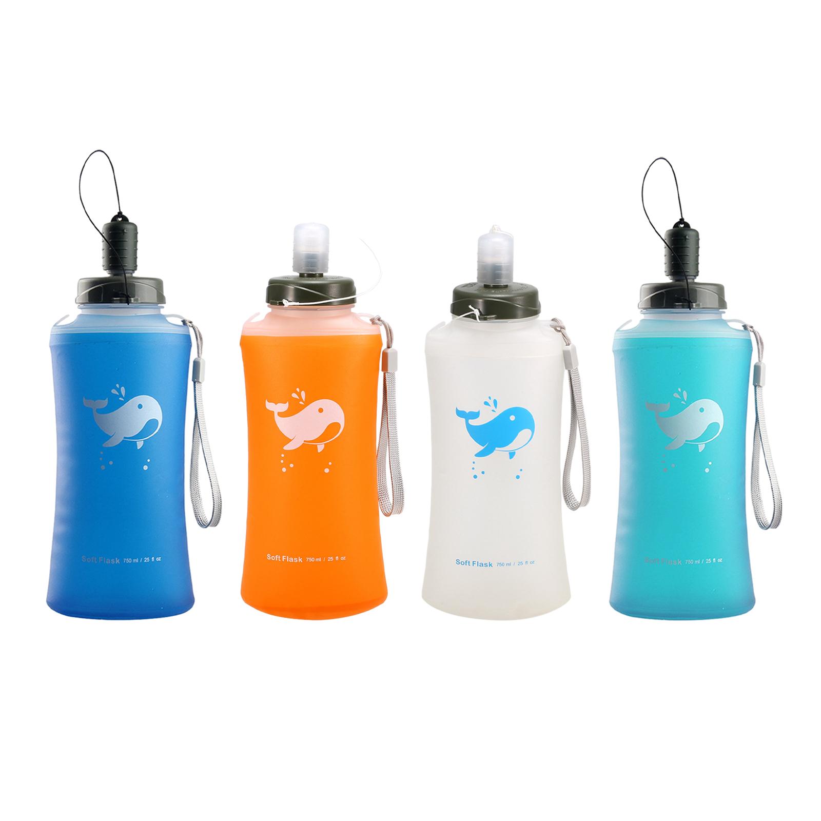 Collapsible Water Bottle 750ml Outdoor Sports Bottle for Hiking Sports Gym