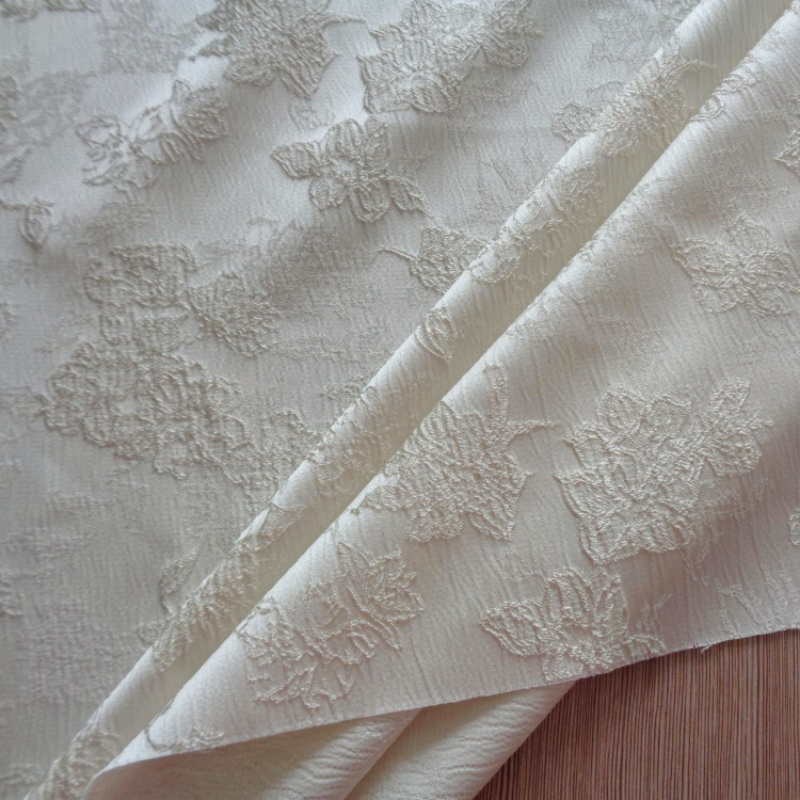 Plain Schwarz Weiß Apricot Muster Jacquard Kleidung Stoff Kleid Nähen Tuch Tür Vorhang Vorhang Tuch Unterstützung Tropfen Verschiffen – Detail 8