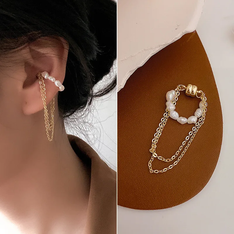 New Fashion Long Tassel Butterfly Ear Cuffs Earrings Ear Clips Ear Wrap Around Earrings For Women Girl Jewelry Gifts