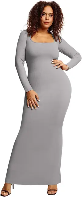 Popilush Shaper Dress Bodycon Maxi 8 in 1 Built in Shapewear Bra Women  Lounge Backless Slip Dresses : : Clothing, Shoes & Accessories