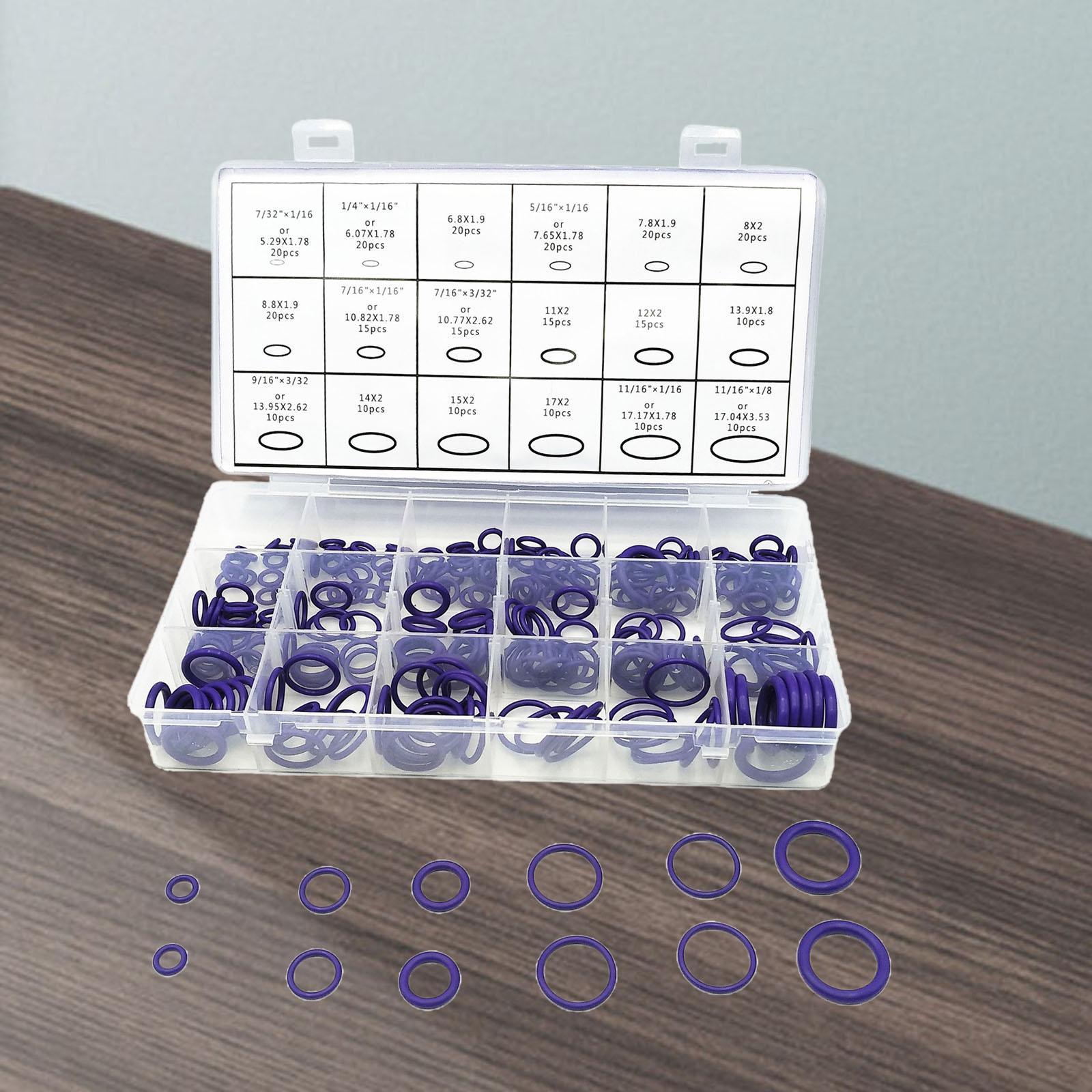 270-pack Purple  O- Washer Assortment Set Abrasion Resistant