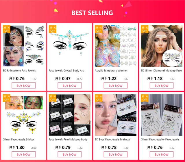 Face Jewels Crystal Body Art Stickers Make Up Festival Face Gems Glitter  Rhinestones Face Tattoos For Festival Party Dressing Up - Temporary Tattoos  - AliExpress