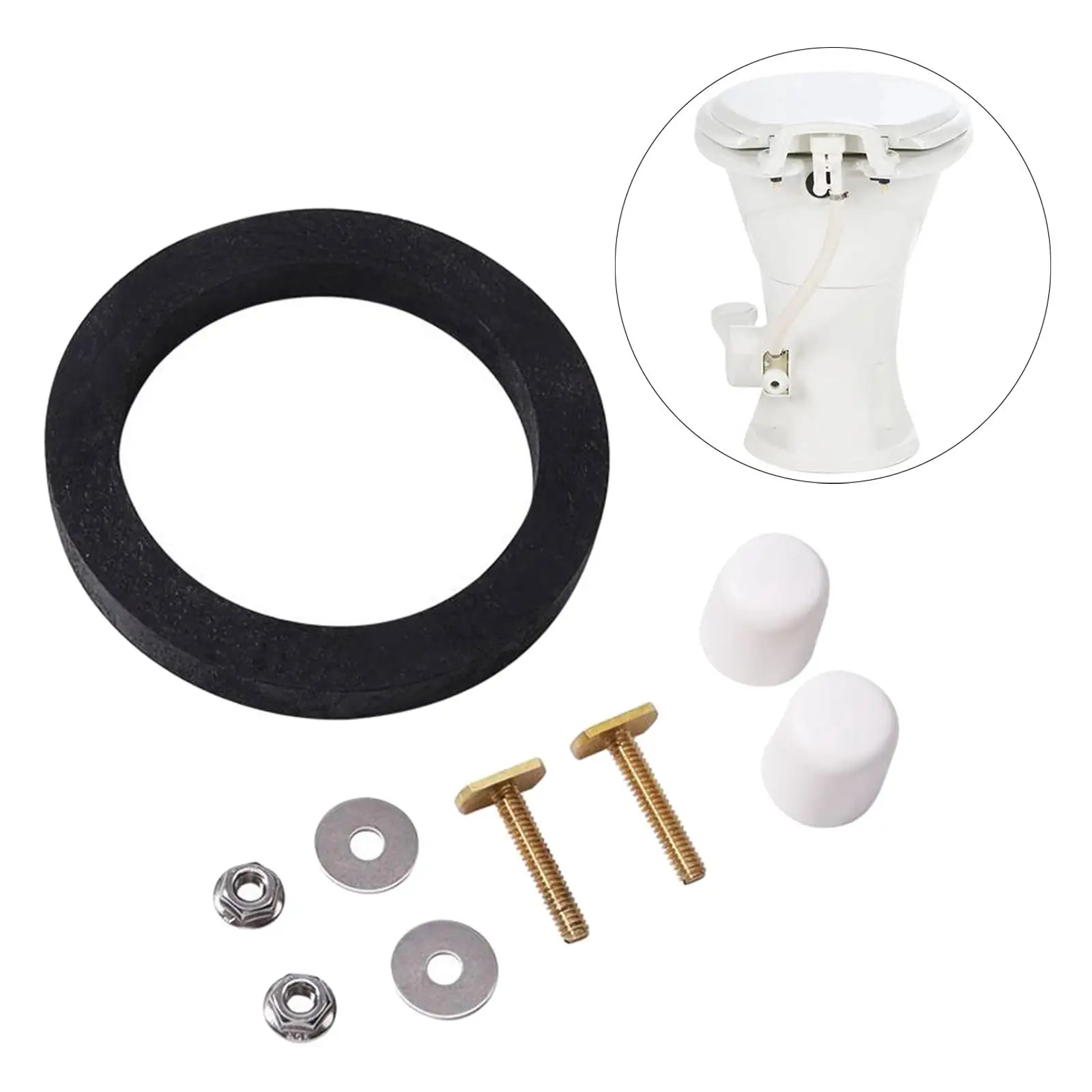 RV Toilet Toilet Mounting Hardware Kit for Dometic 300 Series Toilets Stable Performance Easy to Install Toilet Accessories