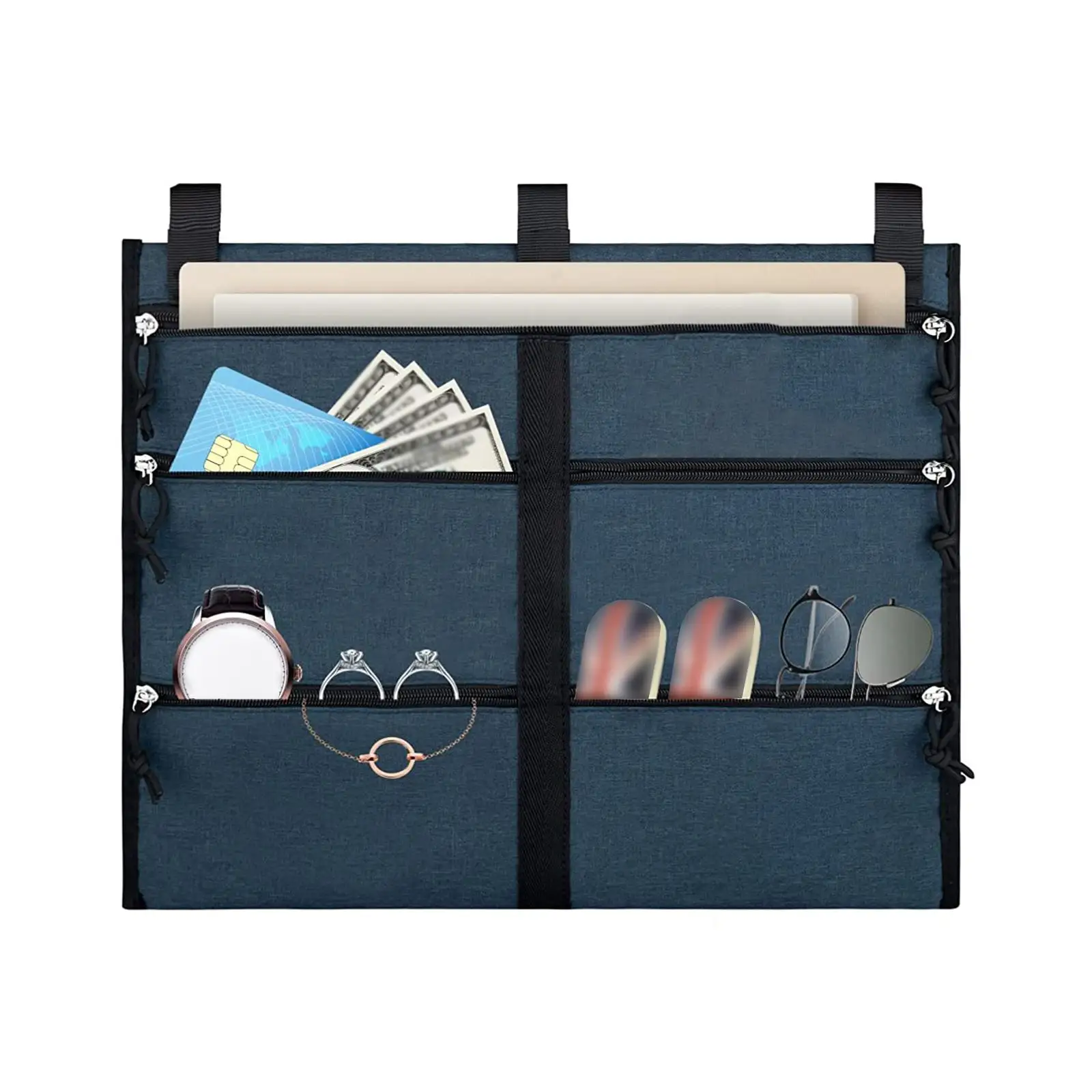 Wardrobe Hanger Storage Bag Toys Storage Holder with Pockets Portable Organization for Travel Bedroom Dorm Outdoor