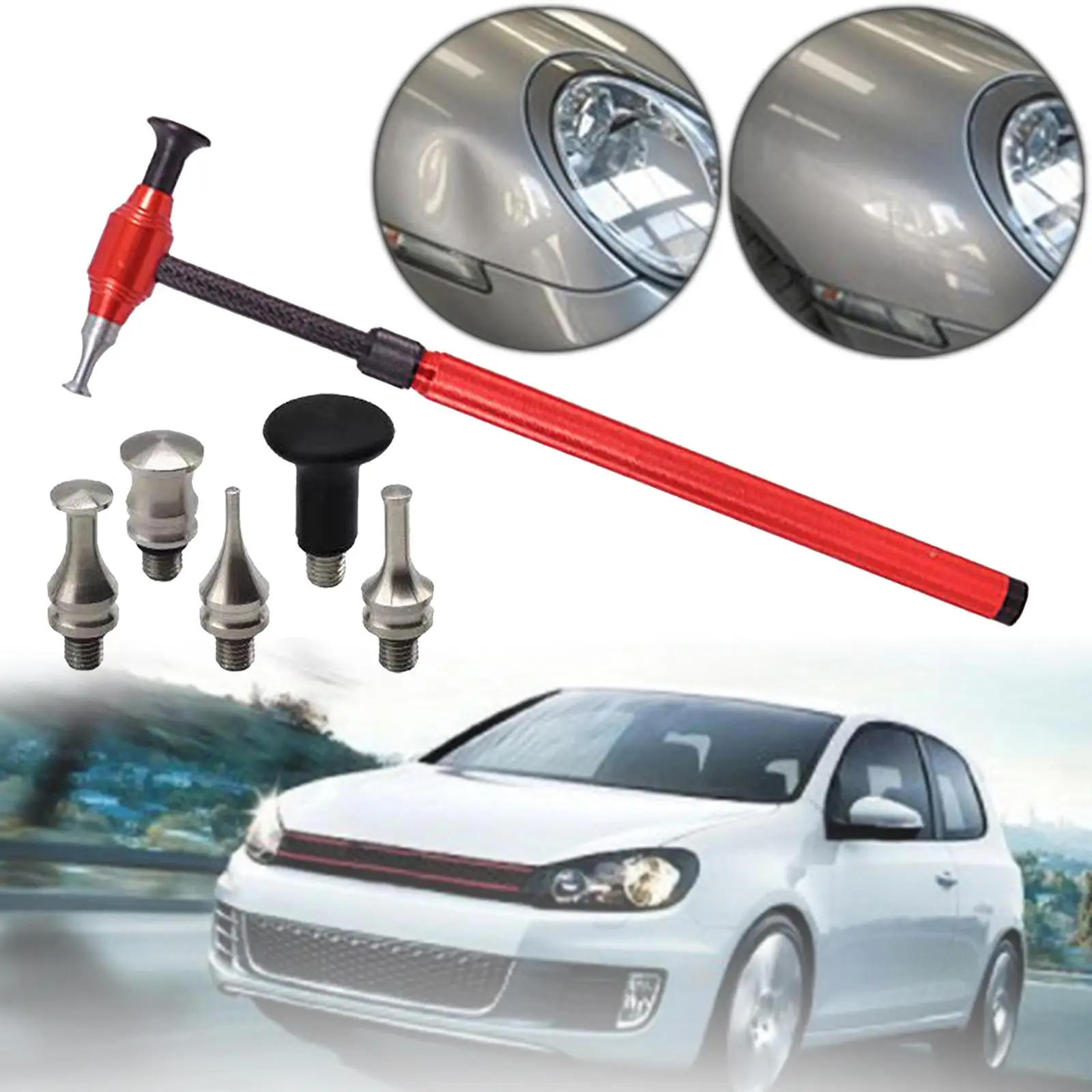 Car  Repair Tools Adjustable Length Accessories Car repair car Body Hammer Carbon Fiber Portable Tool Kit