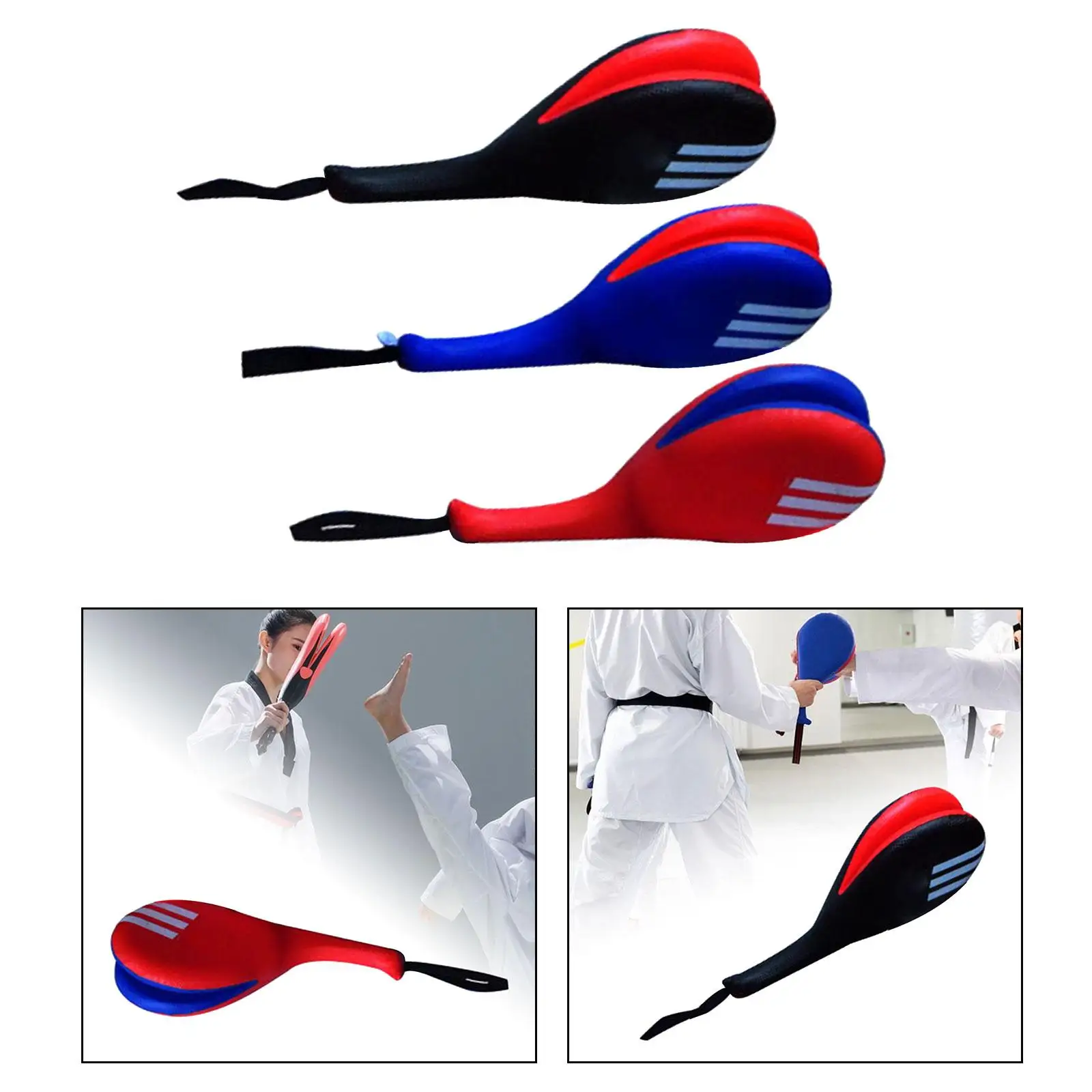 Tkd Kicking Pad Practice Kick Target Portable Consist of Two Pieces of Target Leaf Reinforced Sewing Process Foot Hand Target