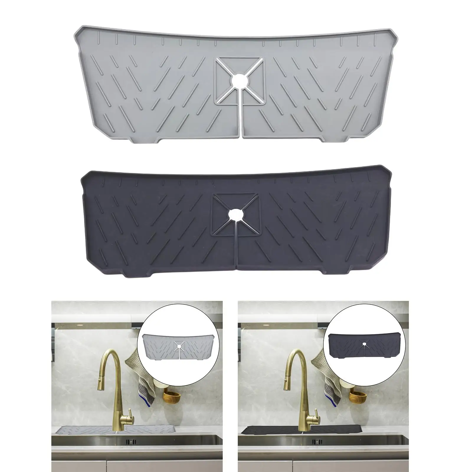 Kitchen Sink Holder Soap Tray Sink Protector Faucet Mat for Bathroom Hotel