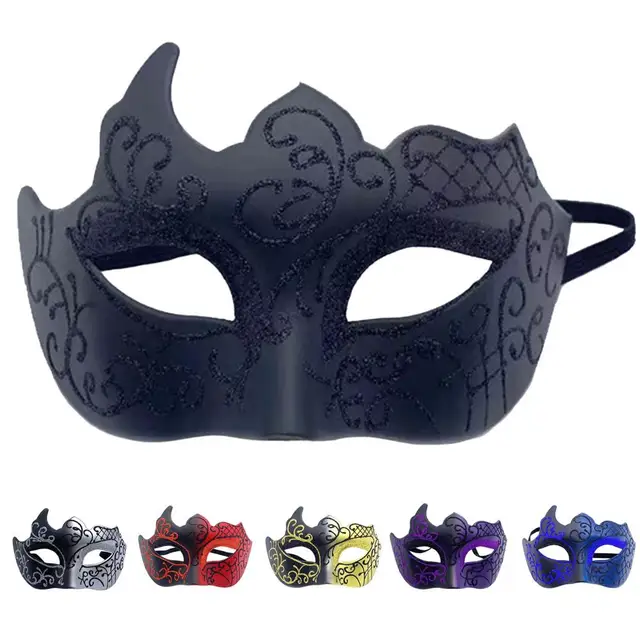 10pcs Venetian Masquerade Mardi Gras Party Dress Up Decorative Props  Children Adult Jazz Knight Two-color Half Face Mask Men - AliExpress