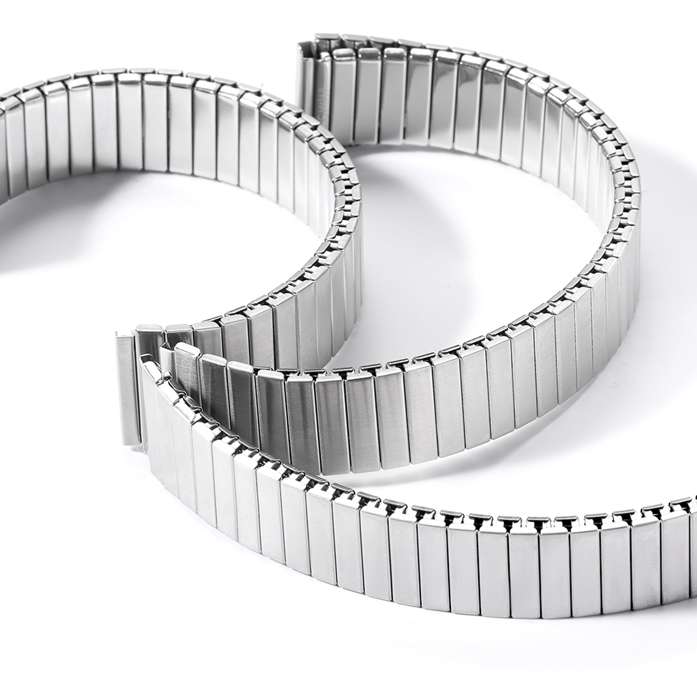 18mm Metall elastisches Stretch armband Edelstahl Expansions armbänder Smartwatch Universal armband Herren Uhren gürtel Zubehör – Detail 4