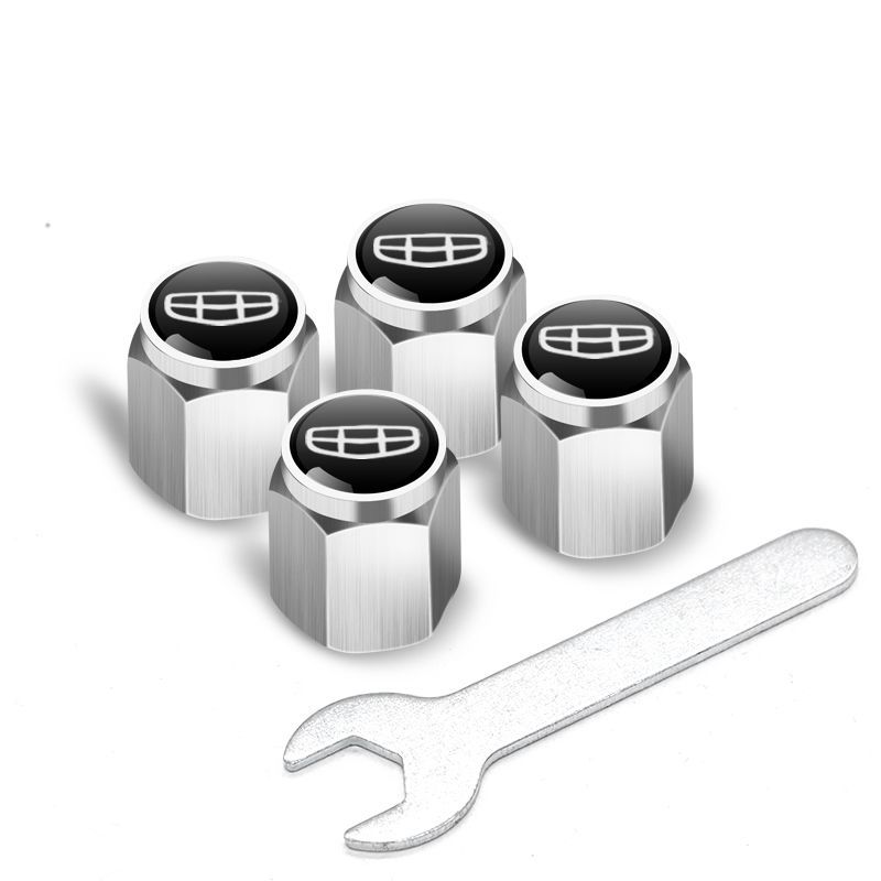 4 Stücke für Geely Serie Geometrie C Coolray Tugella Gx3 Panda Metall Auto Rad Reifen Luftventilkappen Vorbau Abdeckung mit Logo Auto Styling – Detail 4