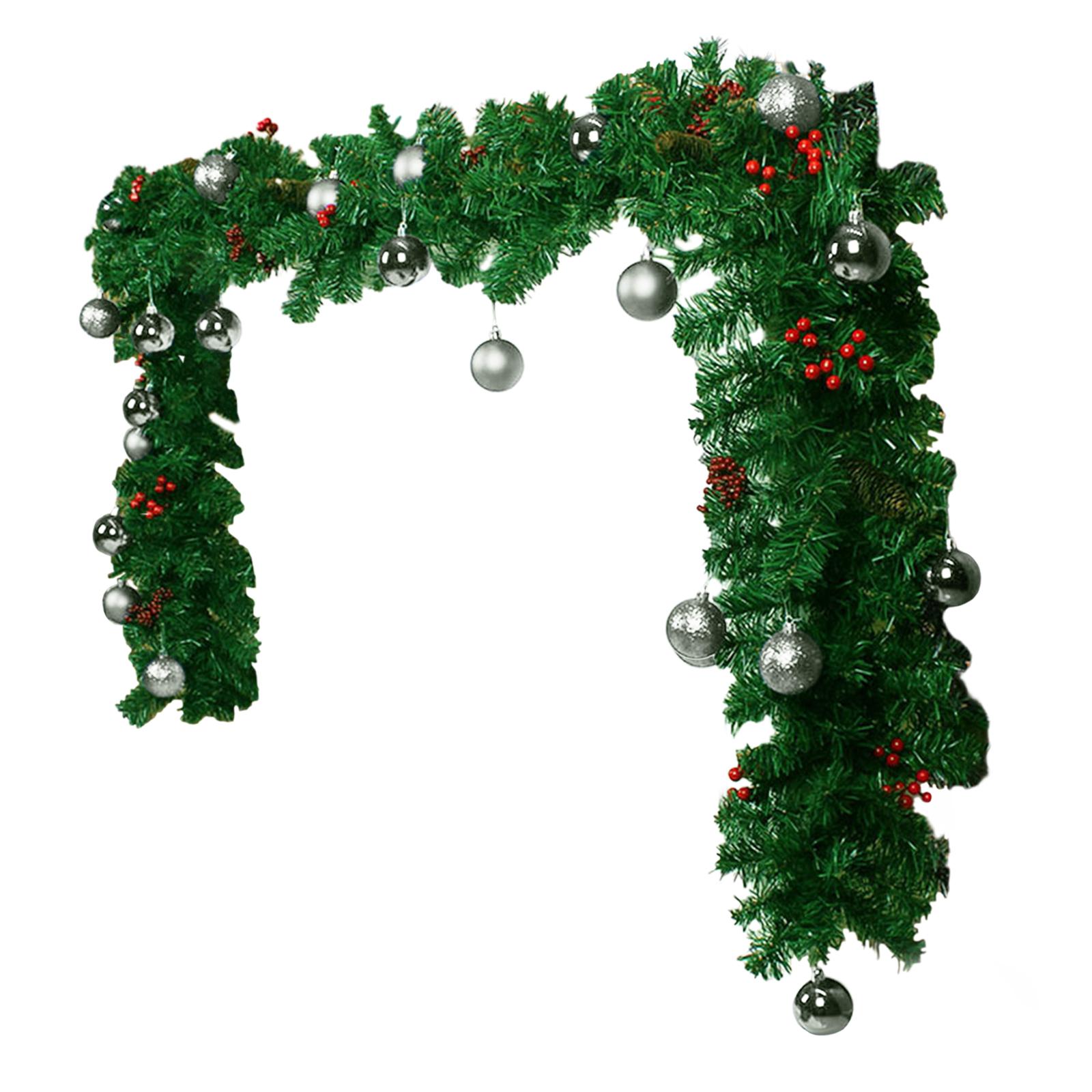 Christmas Garland Artificial Christmas Wreath for Outdoor Garden Balcony