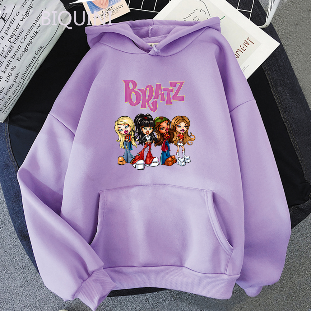 Bratz rock angelz hoodie feminino 90s roupas