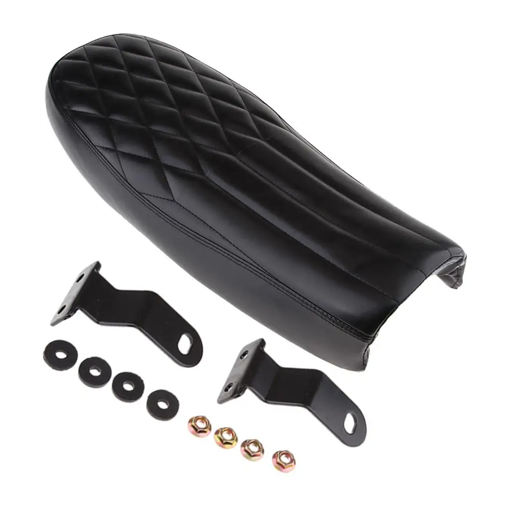 Black Seat Seat  Sattle For Cafe Racer  CB Suzuki GS Parts