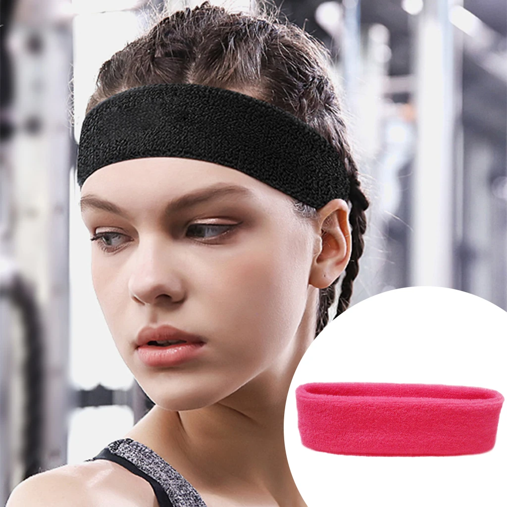Unisex SPA Headband Towel Stretchable Thin Wool Moisture Wicking Wide Cosmetic Headband Soft  Hair Band for Pilates Gym  Sports