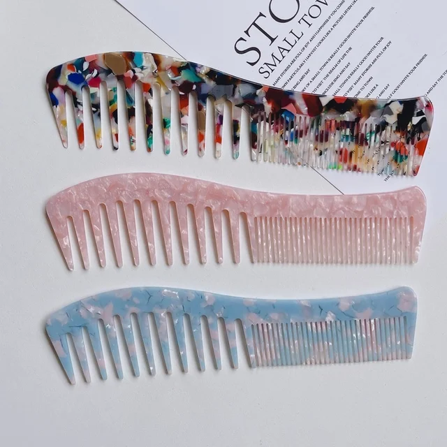 Acetate Plate Pointed Tail Hair Comb Marble Texture Stylist Anti-static  Hairdressing Close-tooth Comb Household Hairdressing - AliExpress