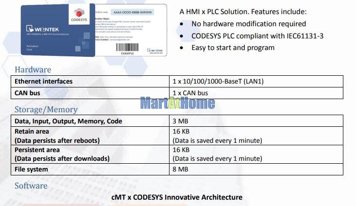 número de ativação hmi plc do cartão da ativação de weintek solução de controle