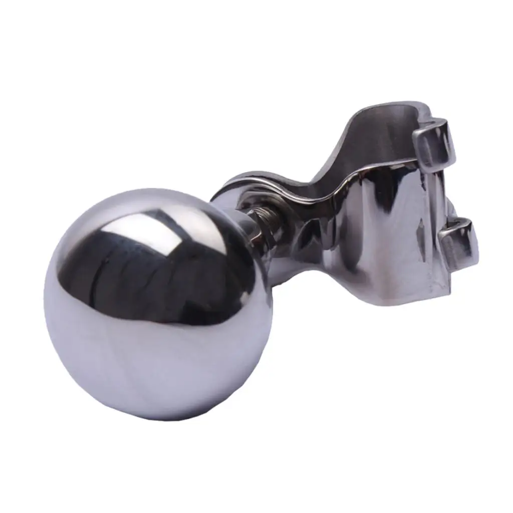 Universal 5/8`` to 1`` (35mm) Stainless Marine Sport Boat Steering Wheel Knob Maneuvering