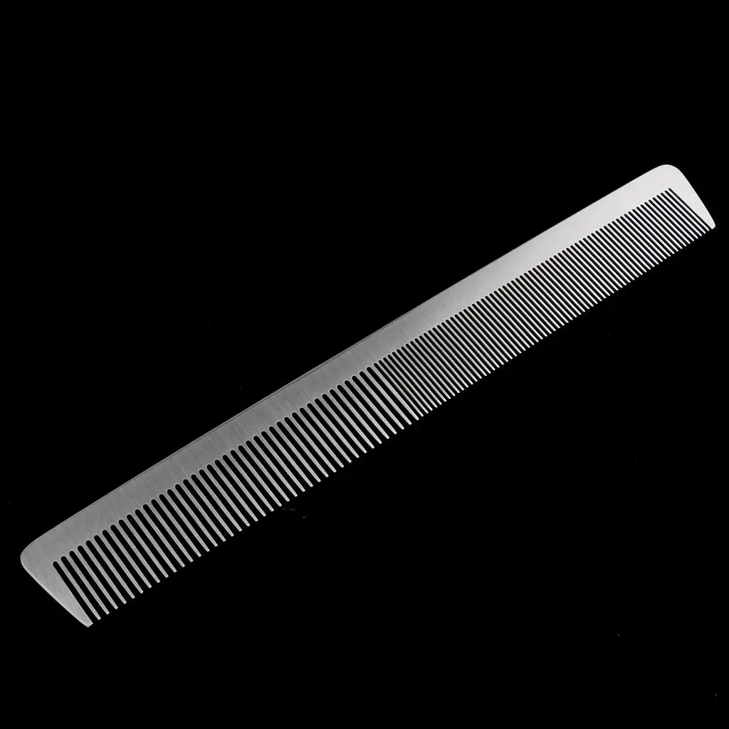 2x Stainless Steel Salon Barber Hairstyling  Cutting Comb Hairbrush