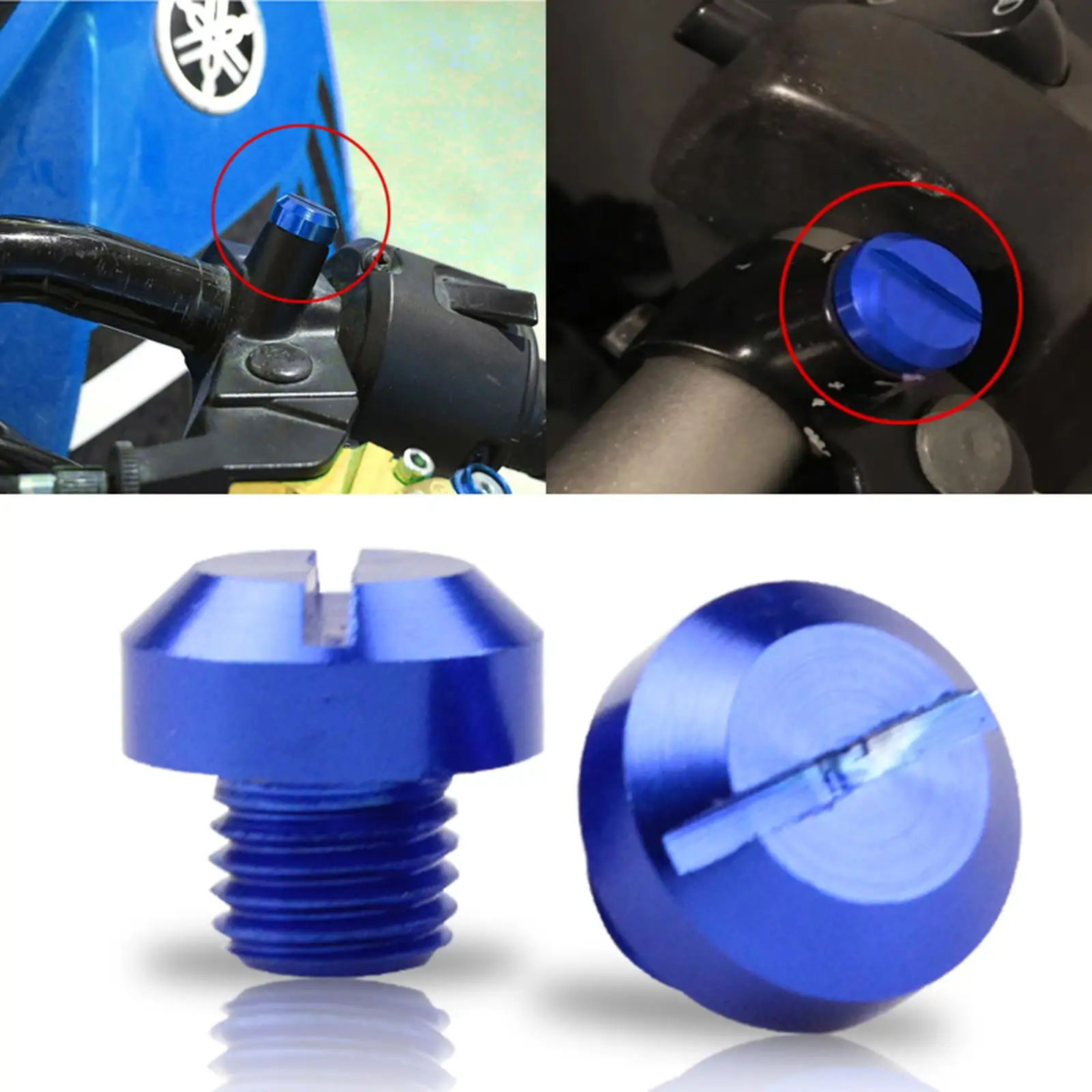 2 Pieces Motorcycle 1.25  Thread Hole Bolts Covers Caps Holder , Anodized Surface  Strong And Durable