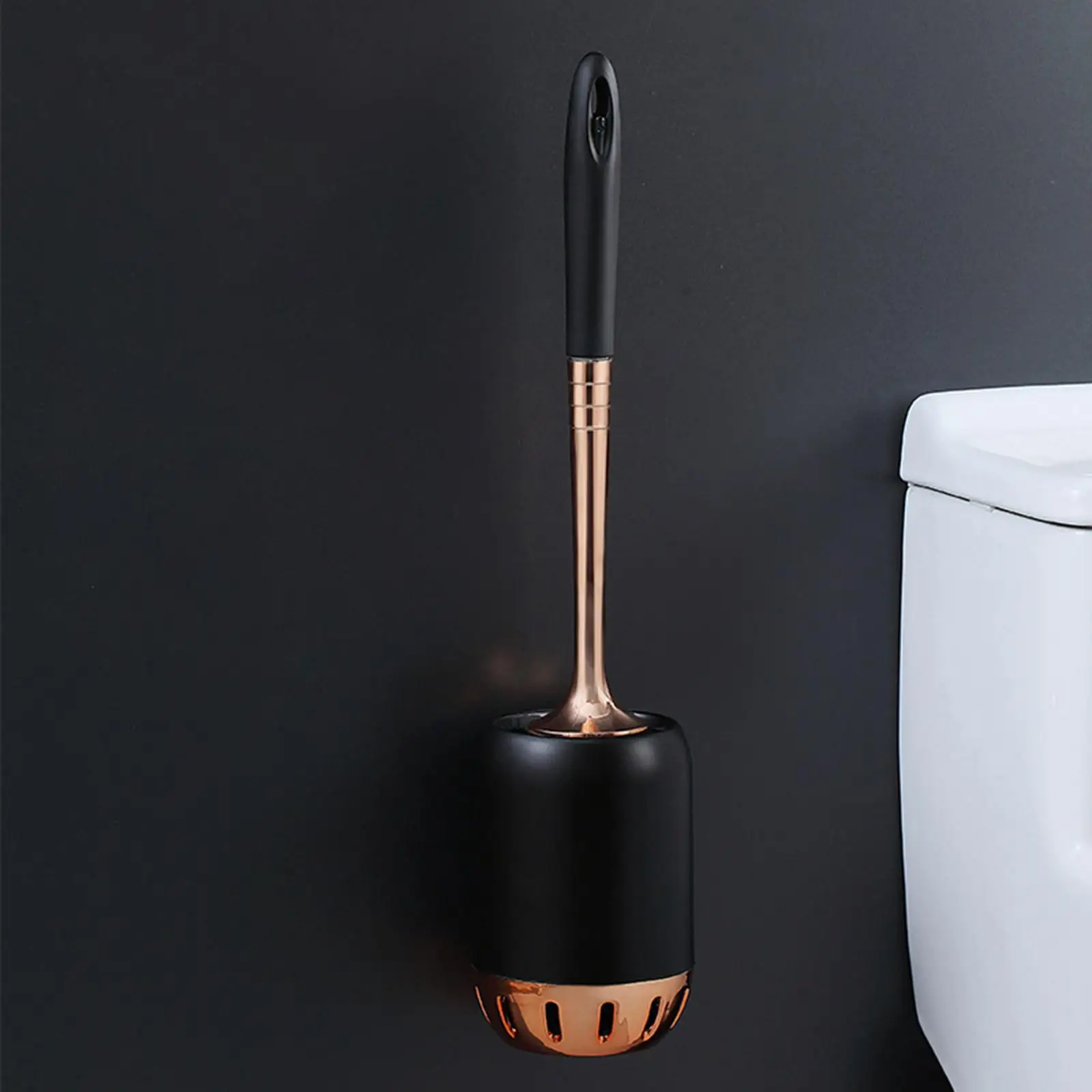 Toilet Brush and Holder Wall Hanging Fashionable Style Durable for Bathroom