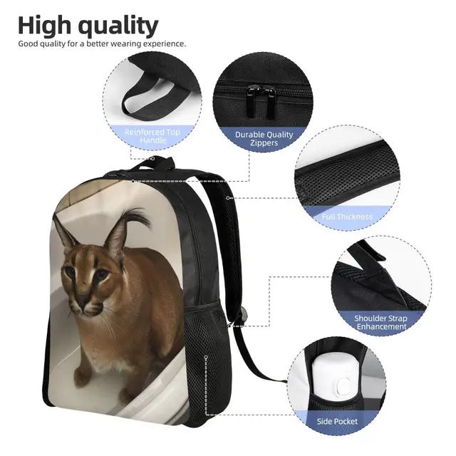 Grande floppa bebê meme estilingue peito saco personalizado caracal gato  crossbody mochila de ombro para homens viajar daypack - AliExpress