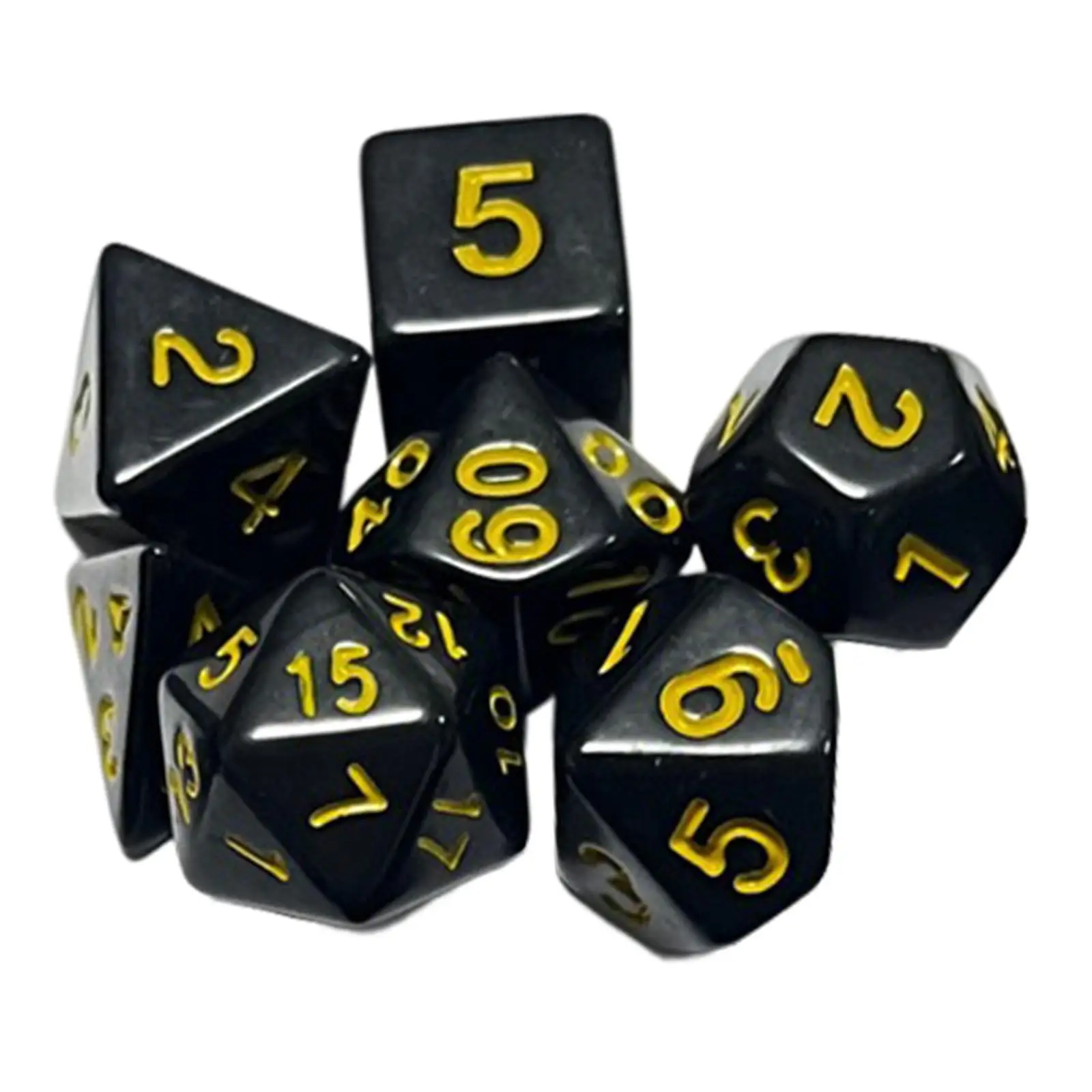 7Pcs Polyhedral Dices Set Number Game Role Playing Dice Table Game for Party Favors Table Board Cafe Family Gathering