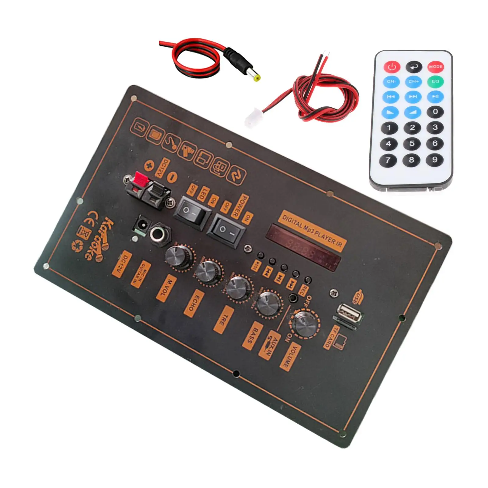 Audio Amplifier Board Remote Control Wireless High Power Subwoofer Board Bluetooth 5.0 Dual Channel for Car TV Computers